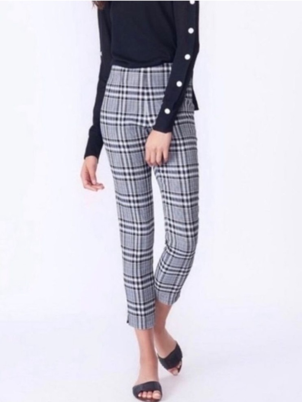 Veronica Beard Honolulu Plaid‎ Skinny Pant Womens Size 10
